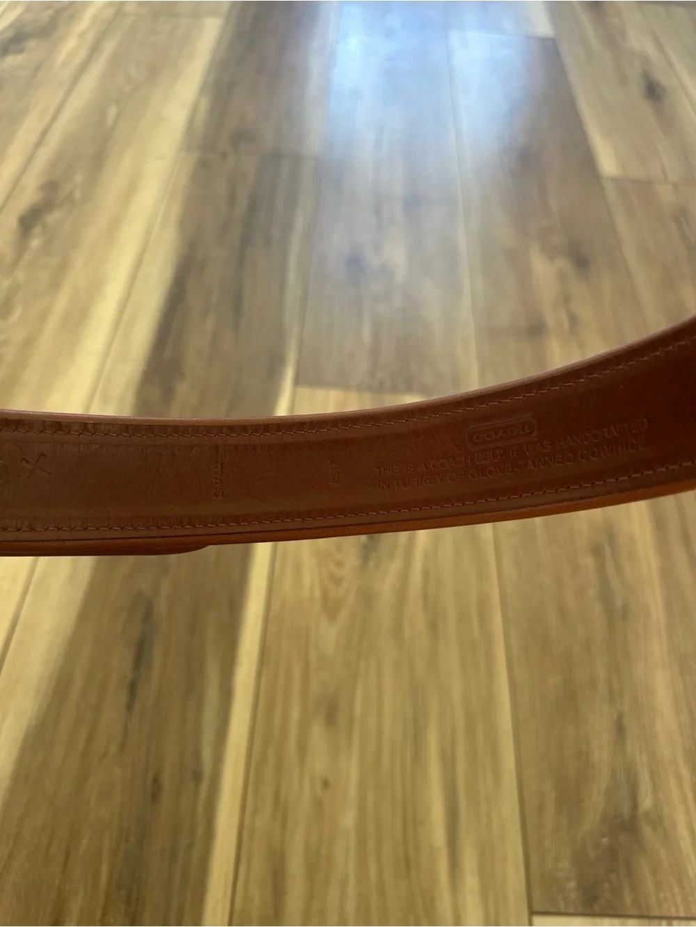 Coach womens Brown Leather Belt size small - Picture 4 of 6